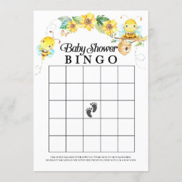 Bee Baby shower Bingo spel Kaart