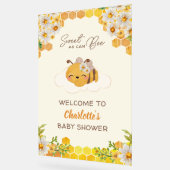 Bee Baby shower Bloemen Honingraat Welkom Acryl Bord (Hoek)