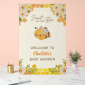 Bee Baby shower Bloemen Honingraat Welkom Acryl Bord (Huwelijk)