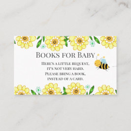 Bee Baby shower Boeken voor Baby Request Business  Visitekaartje