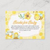 Bee Baby shower Books for Baby Enclosure Card Informatiekaartje (Voorkant)