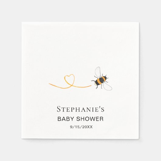 Bee Baby shower Custom Servet (Voorkant)