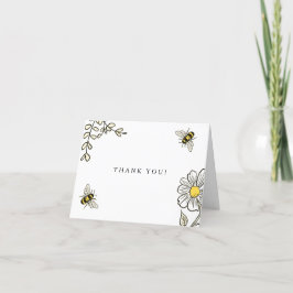 Bee Baby shower Dank u kaart Bumble Bee Shower