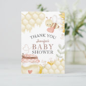 Bee Baby shower Dank u kaarten (Staand voorkant)