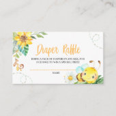 Bee Baby shower Diaper Raffle Enclosure Card Informatiekaartje (Voorkant)