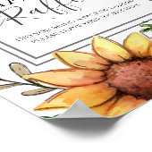 Bee Baby shower Diaper Raffle Party Sign Poster (Hoek)