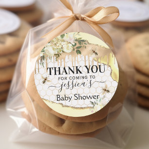  Bee Baby shower Favor Bedankt Ronde Sticker
