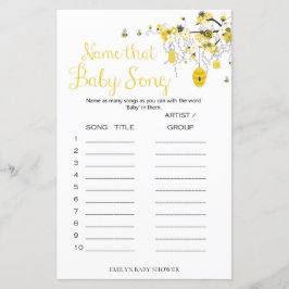 Bee Baby shower Game - noem dat Baby