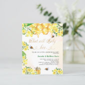 Bee Baby shower geel budget gender onthullen ouder (Staand voorkant)