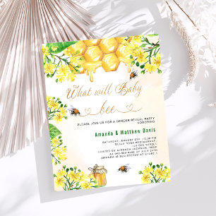 Bee Baby shower geel budget gender onthullen ouder