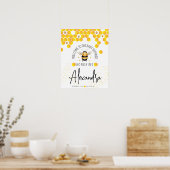 Bee Baby shower Genderneutraal Welkom Betaalbaar Poster (Keuken)