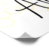 Bee Baby shower Genderneutraal Welkom Betaalbaar Poster (Hoek)