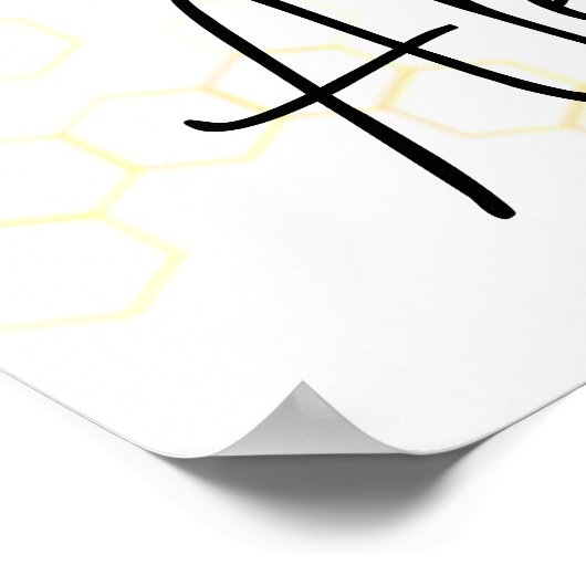 Bee Baby shower Genderneutraal Welkom Betaalbaar Poster (Hoek)