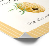 Bee Baby Shower Guess How Many Game Table Sign Poster (Hoek)