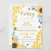 Bee Baby shower Invitation Honey Baby shower Invit Kaart (Voorkant)