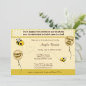 BÈE Baby shower Invitation - Kute as can "bee" Kaart (Staand voorkant)