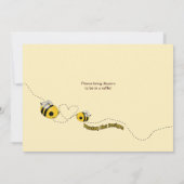 BÈE Baby shower Invitation - Kute as can "bee" Kaart (Achterkant)