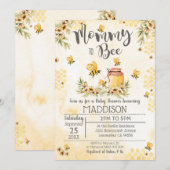 Bee Baby Shower Invitation Mommy to Bee Kaart (Voorkant / Achterkant)