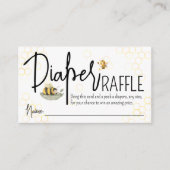 Bee Baby shower Jongen of Meisje Sweet Luier Raffl Informatiekaartje (Voorkant)