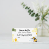 Bee Baby shower Luier Raffle Insert Mama naar Bee Informatiekaartje (Staand voorkant)