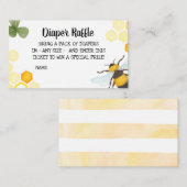 Bee Baby shower Luier Raffle Insert Mama naar Bee Informatiekaartje (Voorkant / Achterkant)