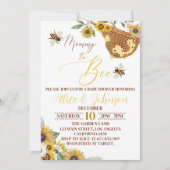 Bee Baby shower nodiging mama uit om te worden Kaart (Voorkant)