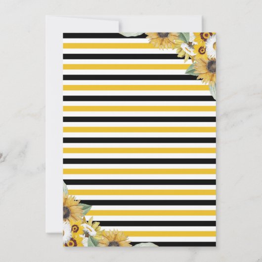 Bee Baby shower nodiging mama uit om te worden Kaart (Achterkant)