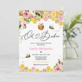 Bee Baby shower Oh Babee Mama naar Bee Baby shower Kaart (Staand voorkant)