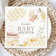 Bee Baby shower Papier Borden