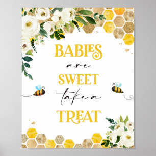 Bee Baby shower Party tekent mammie voor decor-tek Poster