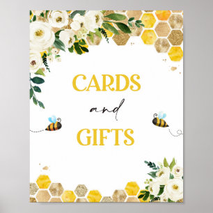 Bee Baby shower Party tekent mammie voor decor-tek Poster