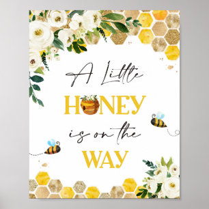 Bee Baby shower Party tekent mammie voor decor-tek Poster