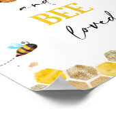 Bee Baby shower Party tekent mammie voor decor-tek Poster (Hoek)