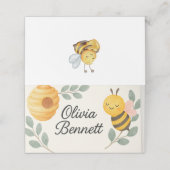 Bee Baby Shower Place Card Plaatskaartje (Buitenkant ongevouwen)