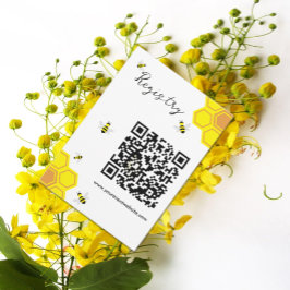 Bee Baby shower Registry Informatiekaartje