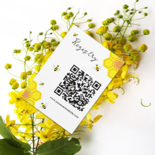 Bee Baby shower Registry Informatiekaartje