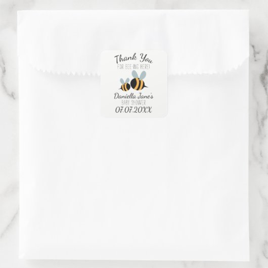 Bee-Baby shower stickers (Tas)