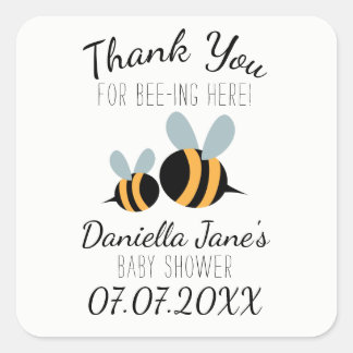 Bee-Baby shower stickers