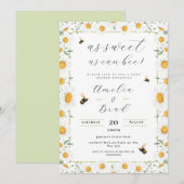 Bee Baby shower White Daisies Mama to Bee Sweet Kaart (Voorkant / Achterkant)