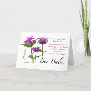 Bee Balm Blank Kaart