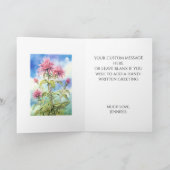 Bee Balm Flowers op een zomerse dag Waterverf Kaart (Binnen)