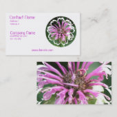 Bee Balm Flowers Visitekaartje (Voorkant / Achterkant)