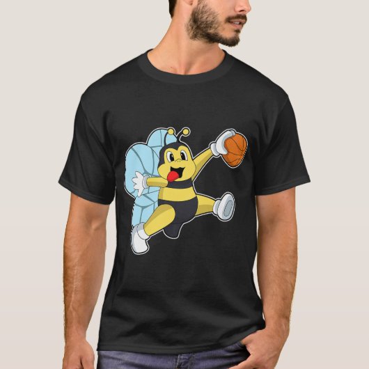 Bee Basketball Player Basketball Sports Premium T-shirt (Voorkant)