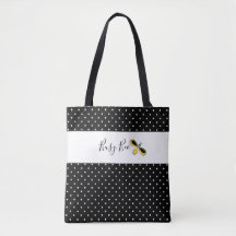 Bee Bee, kleine witte Stippen Schouder Tas