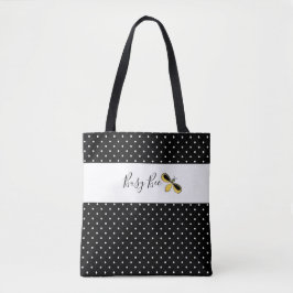 Bee Bee, kleine witte Stippen Schouder Tas