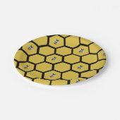 Bee Beehive Yellow Paper Plate Papieren Bordje (Gekanteld)