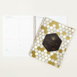 Bee BeeKeeper Honey Apairist Gold Black Planner<br><div class="desc">Unieke Gradiënt Gold Bee Logo Honeybee Beekeeper Business Planner. Het perfecte bijenmodel voor een imkerij.</div>