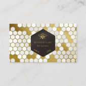 Bee BeeKeeper Honey Apiarist Gold Black Visitekaartje (Voorkant)