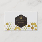 Bee BeeKeeper Honey Apiarist Gold Black Visitekaartje (Voorkant)