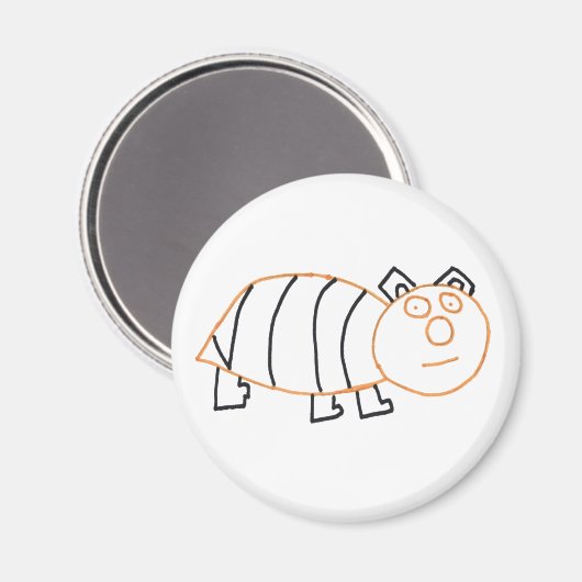 Bee Beer Round Magnet (Voorkant / Achterkant)